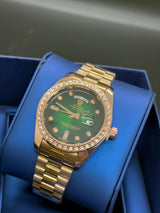 Role_x Day Date Gold/Green Diamond
