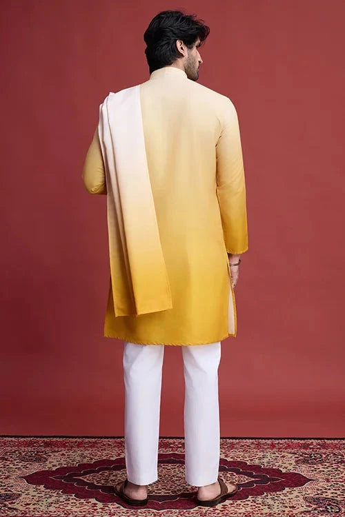Stylish Designer Men’s Kurta Set with Real Mirror Work