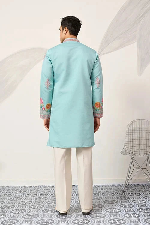 Sky Look Embroidered Work Ready made Mens Wear Kurta
