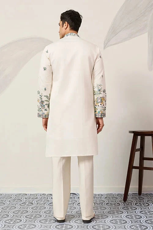 Luxury White Kurta for Indian Wedding Mens Wear