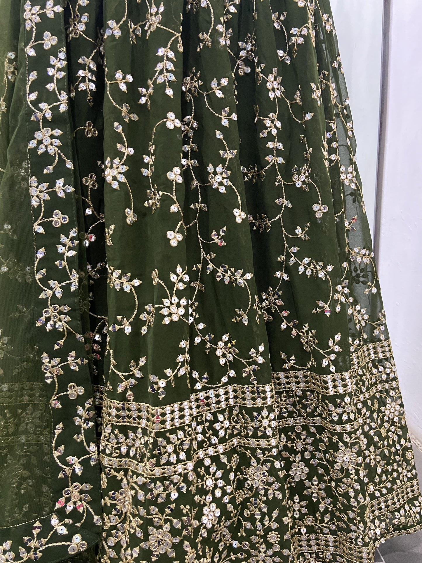 Designer Green Georgette lehenga Choli For Women