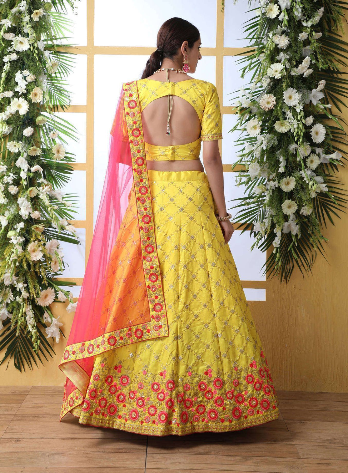 Designer Yellow Lehenga Choli For Women With Heavy Sequence Embroidery Work Wedding Wear Party Wear, Lehenga Choli