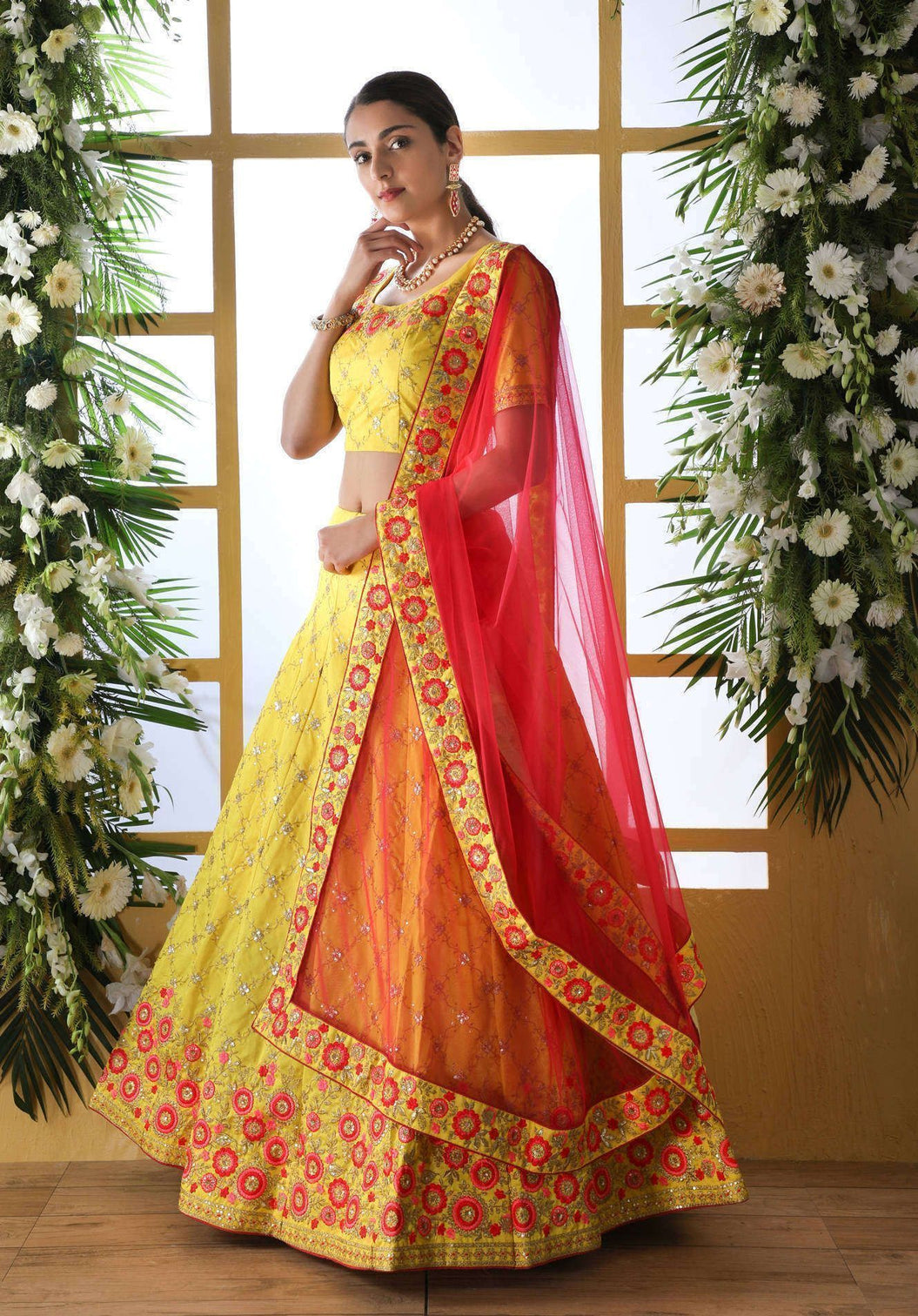 Designer Yellow Lehenga Choli For Women With Heavy Sequence Embroidery Work Wedding Wear Party Wear, Lehenga Choli
