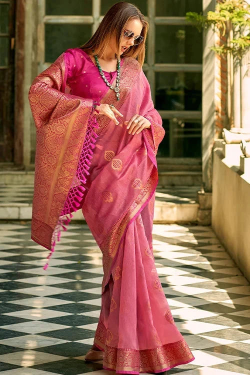 Banarasi Tissue Soft Silk Saree with Butti Blouse