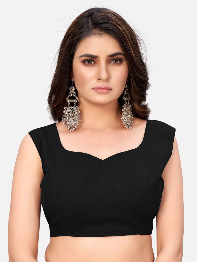 Distinctive Sea Green and Black Ready to Wear Saree