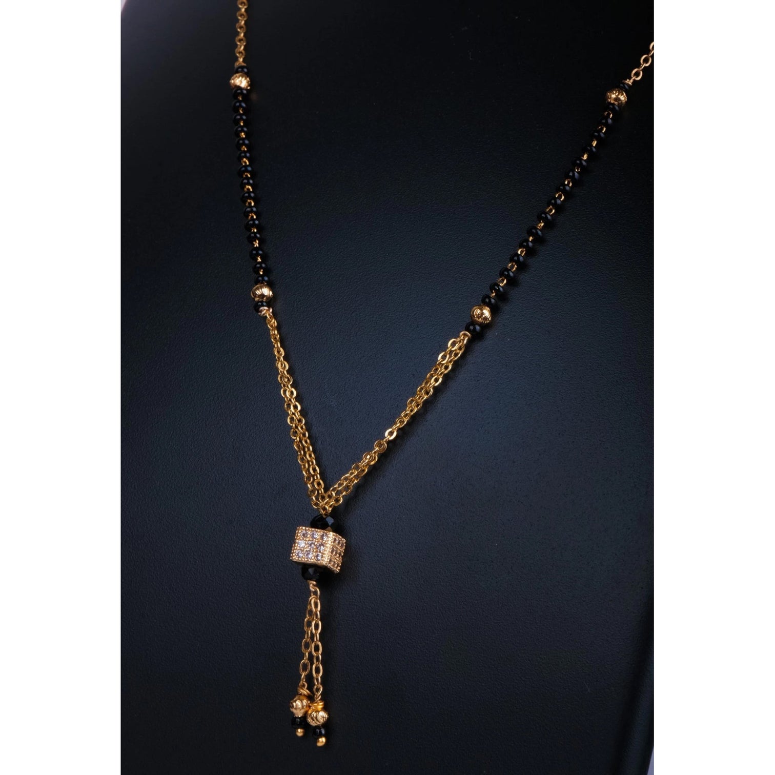 Double Layer Chain With Dimond Pendent For Women And Girls Brass Alexandrite Brass Pendant