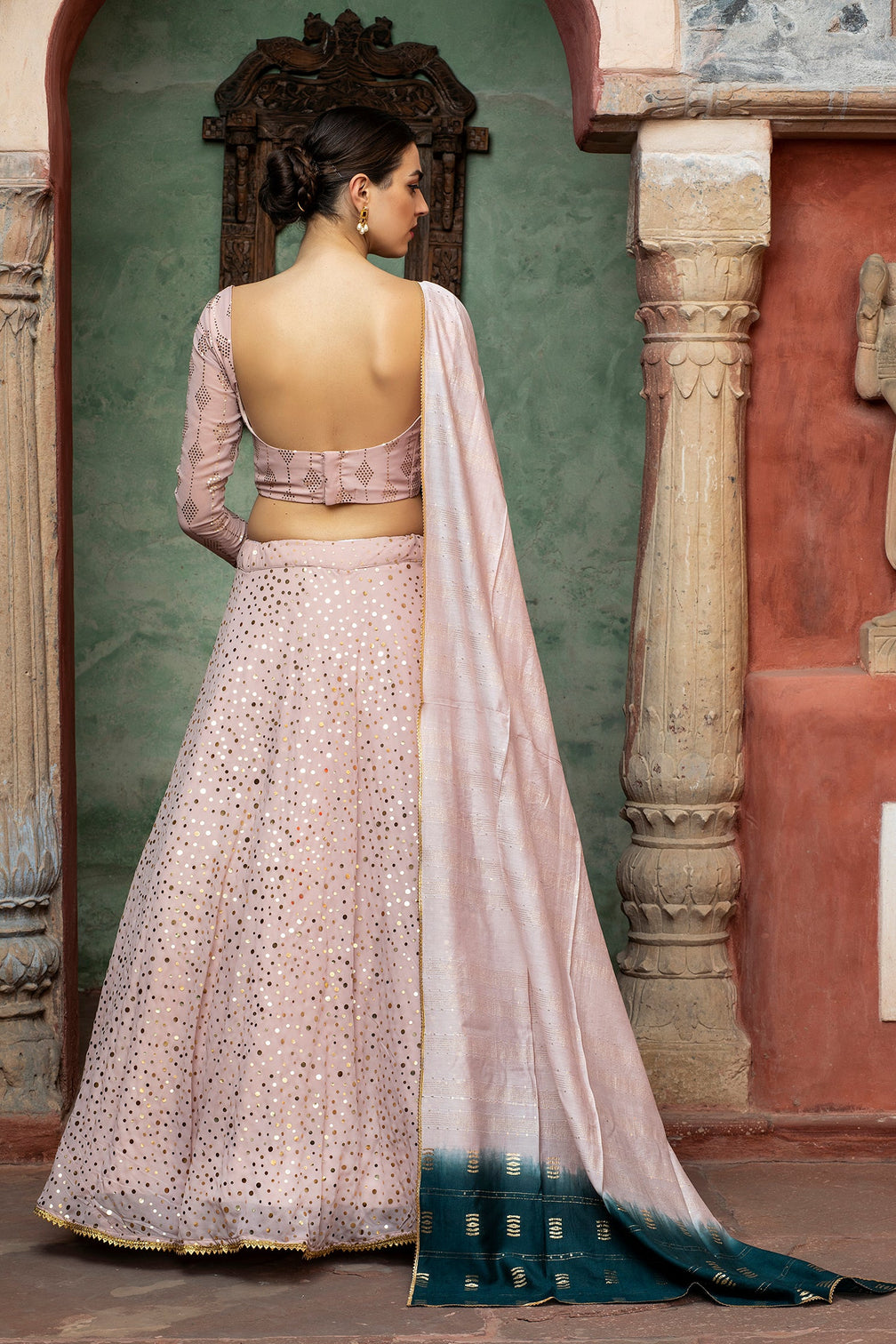 Dusty Pink Lehenga Choli For Women Designer Bollywood Trending Sequence Embroidery Work Lengha choli, Wedding Bridal Lahanga, Party Wear Dress