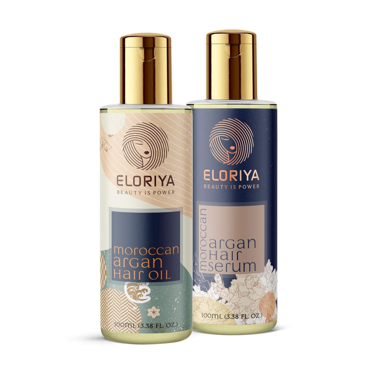ELORIYA Moroccan Argan Hair Oil, 100Ml + Moroccan Argan Hair Serum, 100Ml