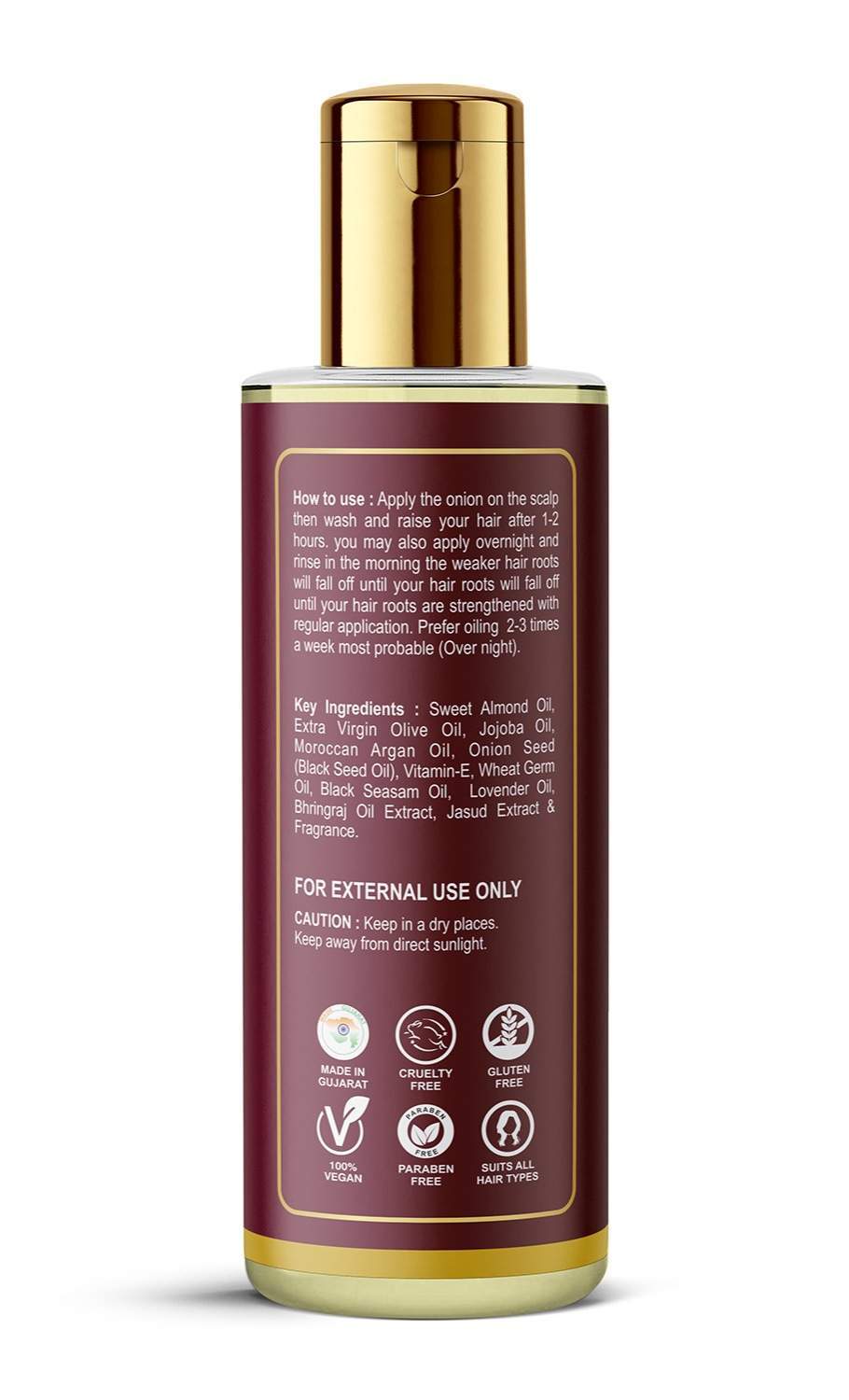 ELORIYA Onion Seed Herbal Hair Oil - 100 ml