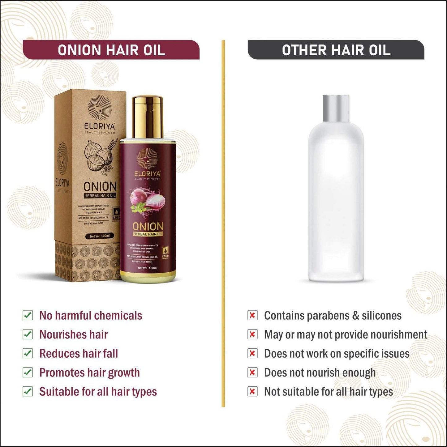 ELORIYA Onion Seed Herbal Hair Oil - 100 ml