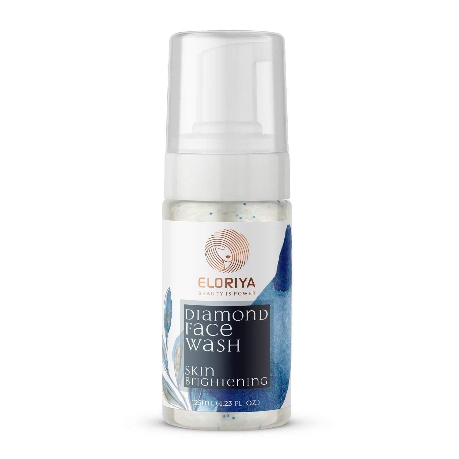 ELORIYA Diamond Foaming Facewash for Toning and Cleaning Skin Deep Cleansing Brightening and Refreshing for Men and Women 125 ml