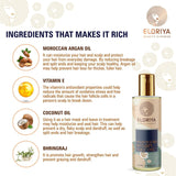 ELORIYA Moroccan Argan Hair Oil for Restores Shining and Strengthening of Hair for Men and Women, 100 Ml