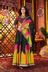 Navratri Special Black Mirror Chaniya Choli Set