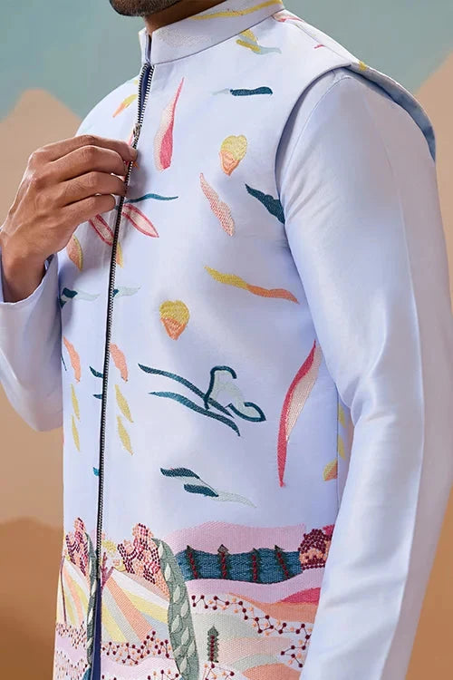 Sky Exclusive Wedding Wear Koti Kurta Pair with Mens Wear