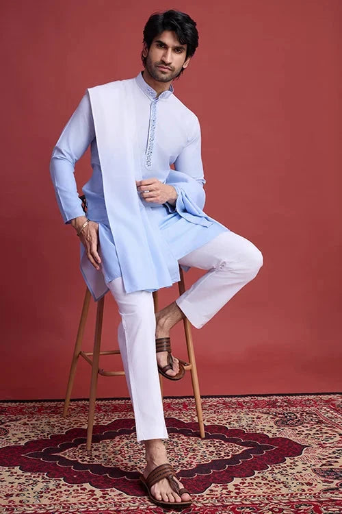 Designer Men’s Kurta Set with Real Mirror Work Collection