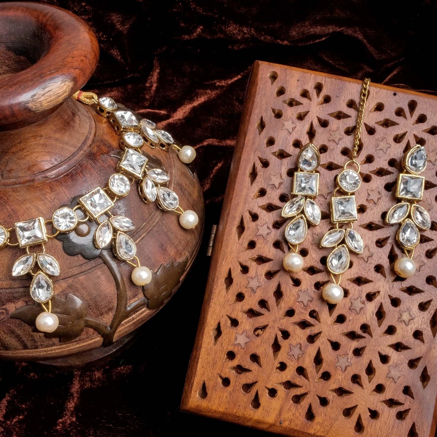 Fancy Dimond Necklace Alloy Jewel Set