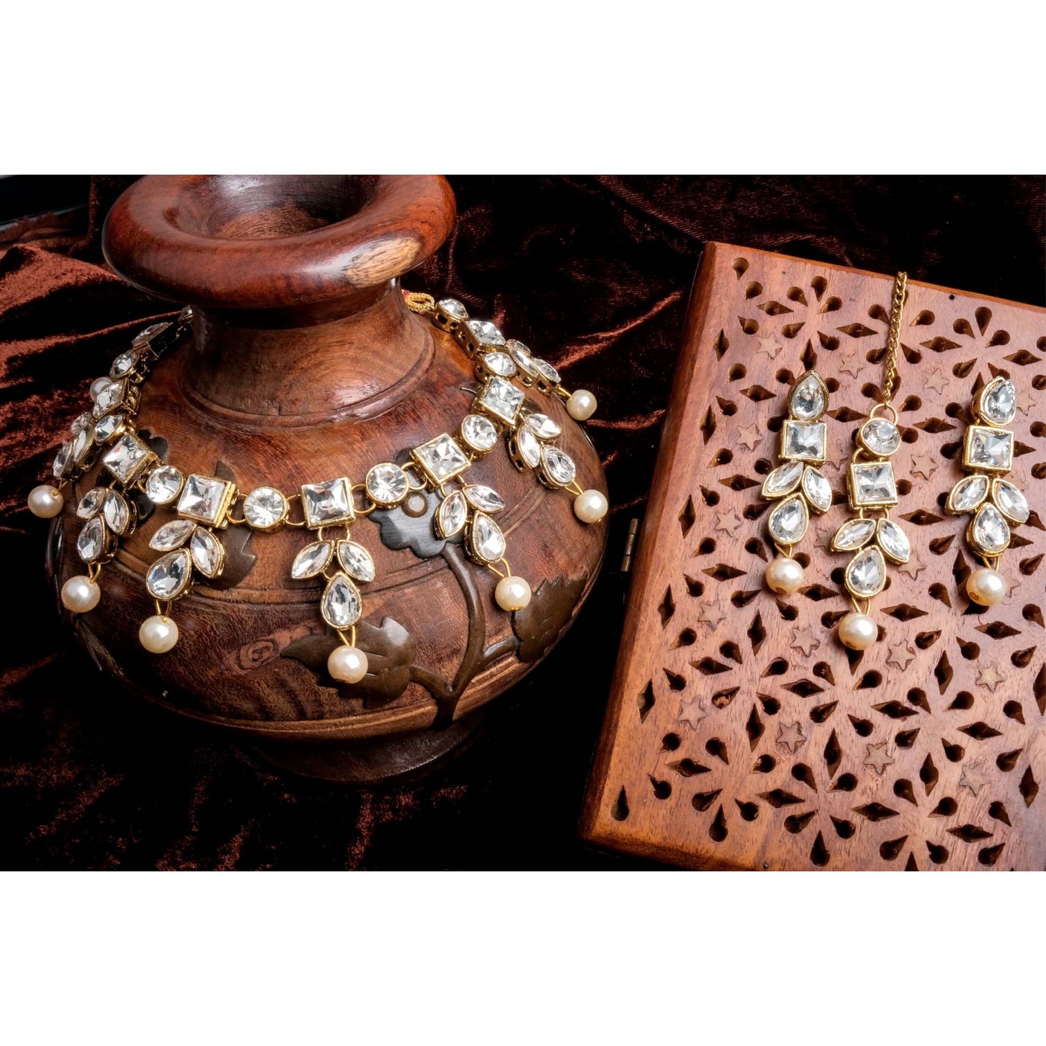 Fancy Dimond Necklace Alloy Jewel Set