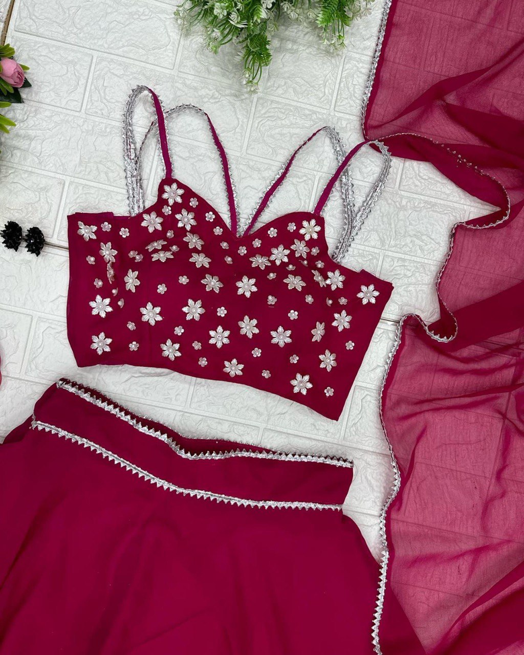 Fashionable Pink Color Lehenga Choli