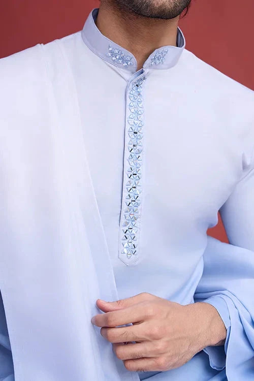 Designer Men’s Kurta Set with Real Mirror Work Collection