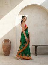 Premium Soft Silk Paithani Saree with Polka Motifs, Peacock Border and Traditional Pallu
