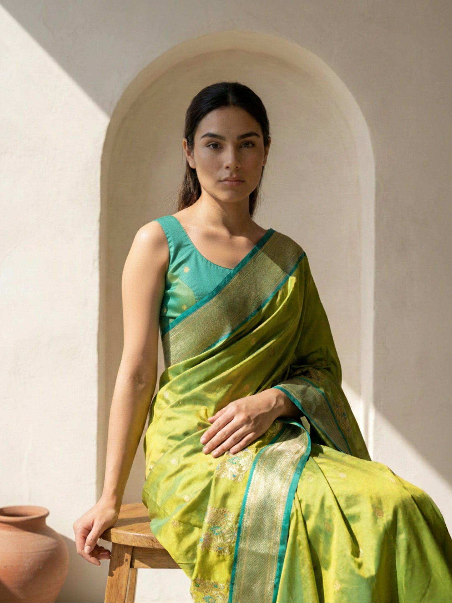Premium Soft Silk Paithani Saree with Polka Motifs, Peacock Border and Traditional Pallu