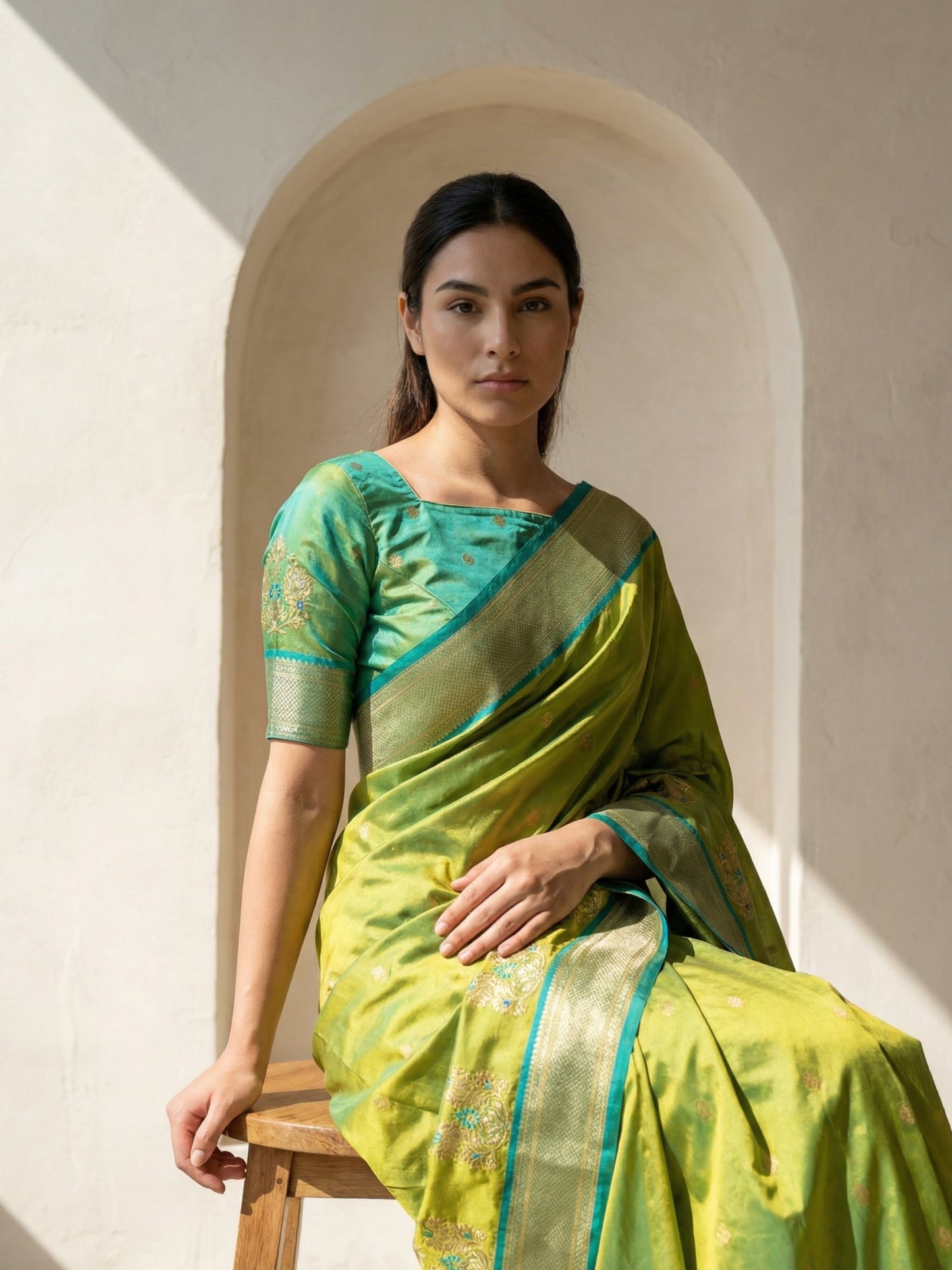Premium Soft Silk Paithani Saree with Polka Motifs, Peacock Border and Traditional Pallu
