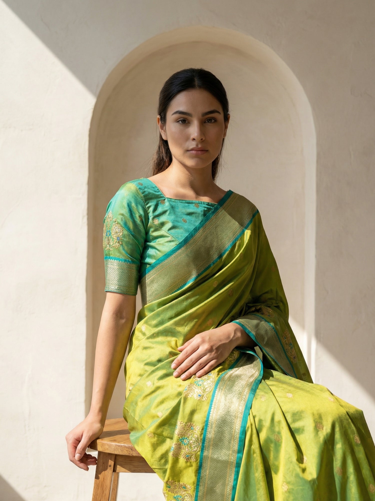 Premium Soft Silk Paithani Saree with Polka Motifs, Peacock Border and Traditional Pallu