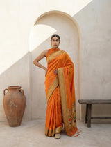 Premium Soft Silk Paithani Saree with Polka Motifs, Peacock Border and Traditional Pallu