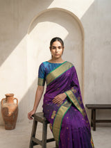 Premium Soft Silk Paithani Saree with Polka Motifs, Peacock Border and Traditional Pallu