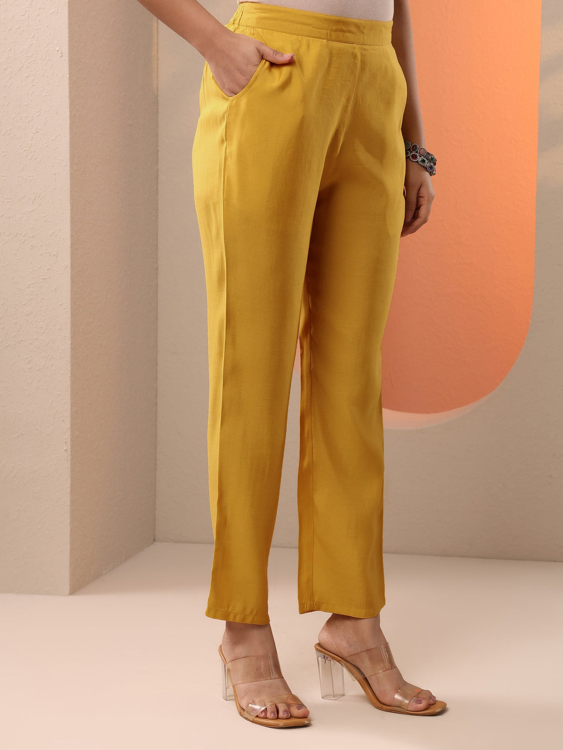 Mameraa Yellow Embroidered Straight Suit Set With Dupatta