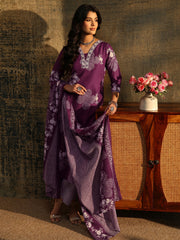 Mameraa Burgundy Bandhani Straight Suit Set - Mameraa