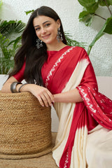 Sophisticated Maroon Digital Printed Satin Silk Saree With Eclat Blouse Piece