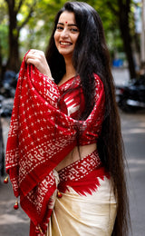 Chahat Pandey In Beige Satin Silk Saree