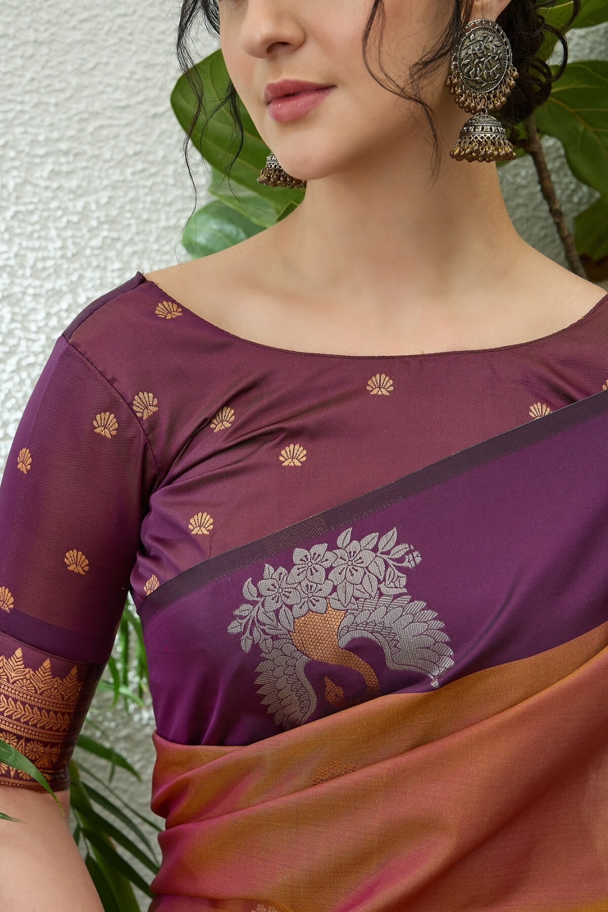 Devastating Brown Pure Zari Weaving Banarasi Silk Saree With Desuetude Blouse Piece
