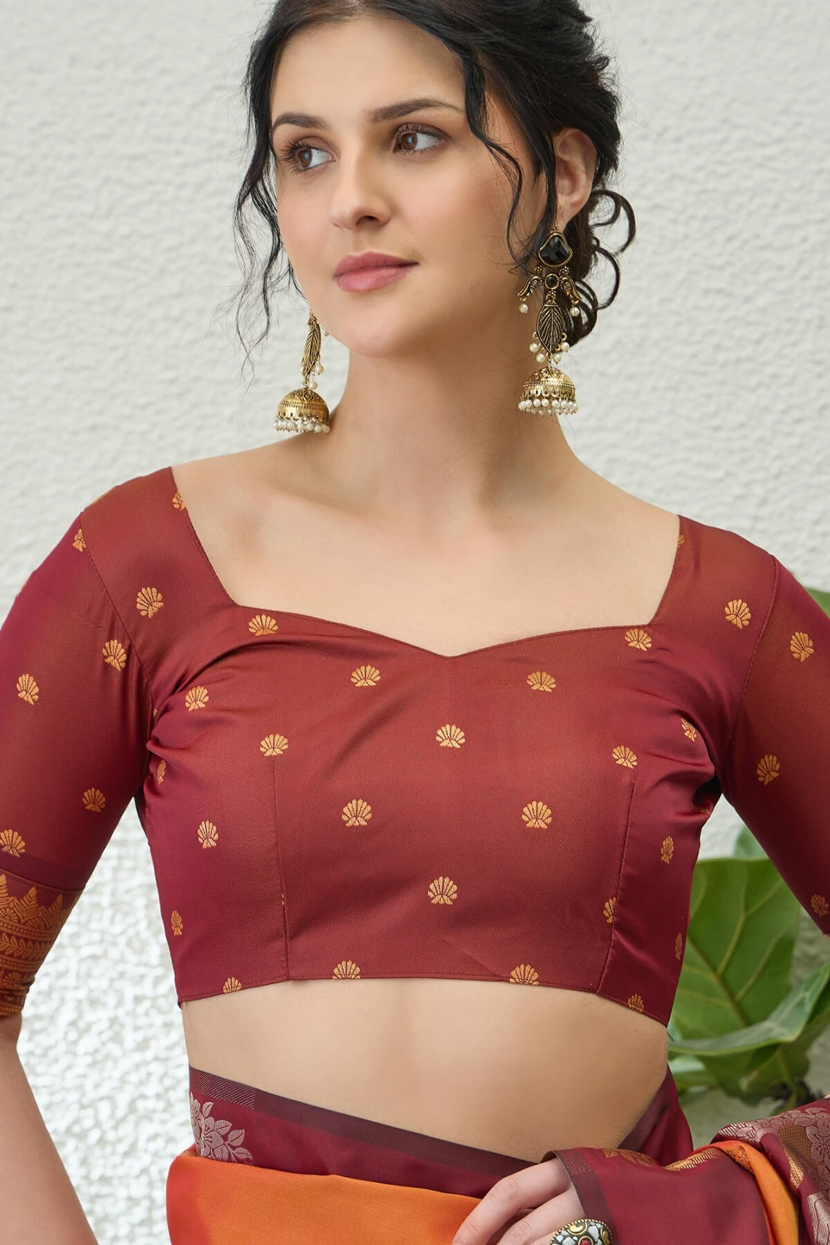 Supernal Orange Pure Zari Weaving Banarasi Silk Saree With Evocative Blouse Piece