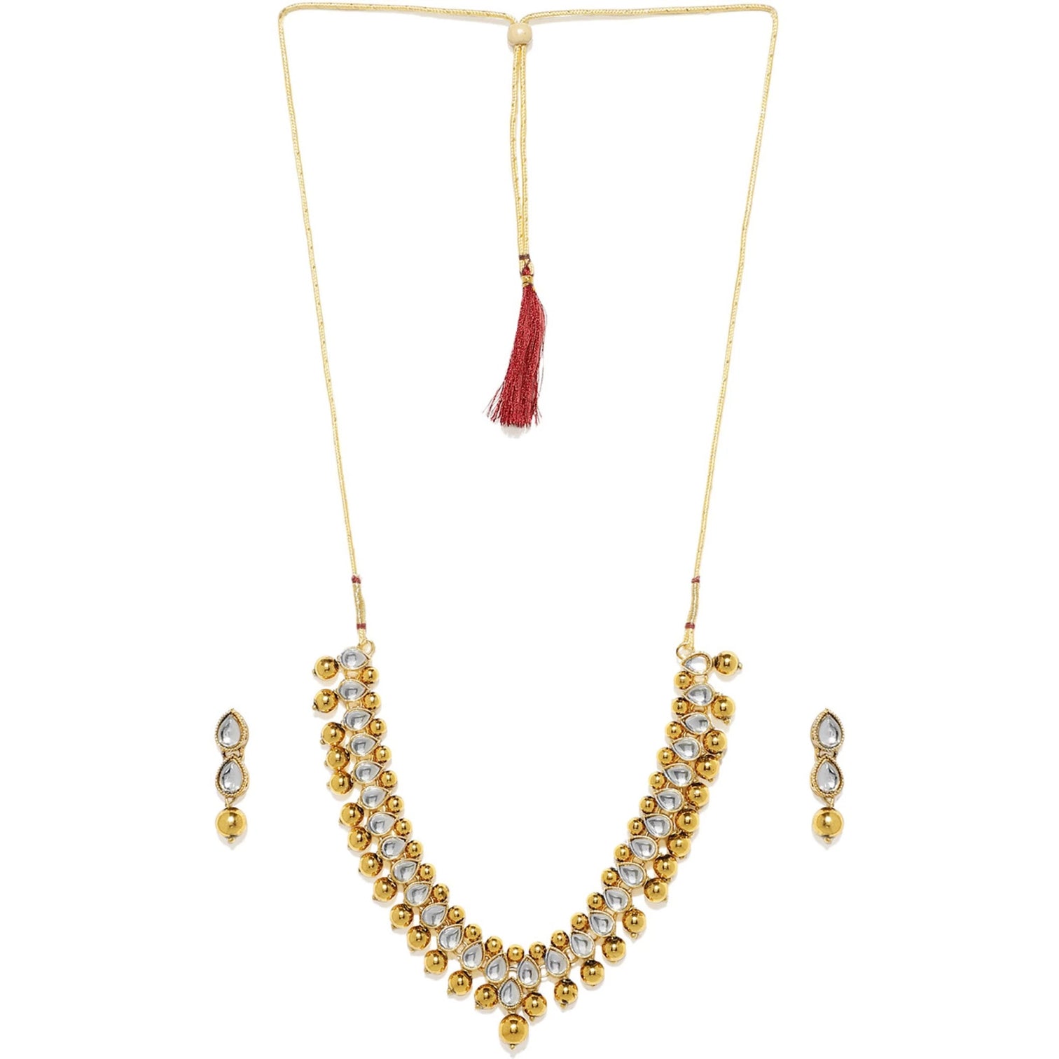 Gold, White colord Alloy Jewel Set