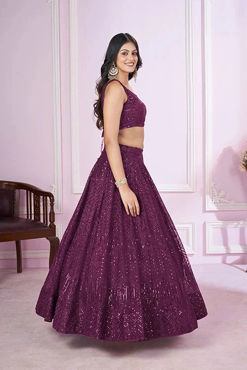 Stylish Soft Net Lehenga Choli for Weddings & Festivities