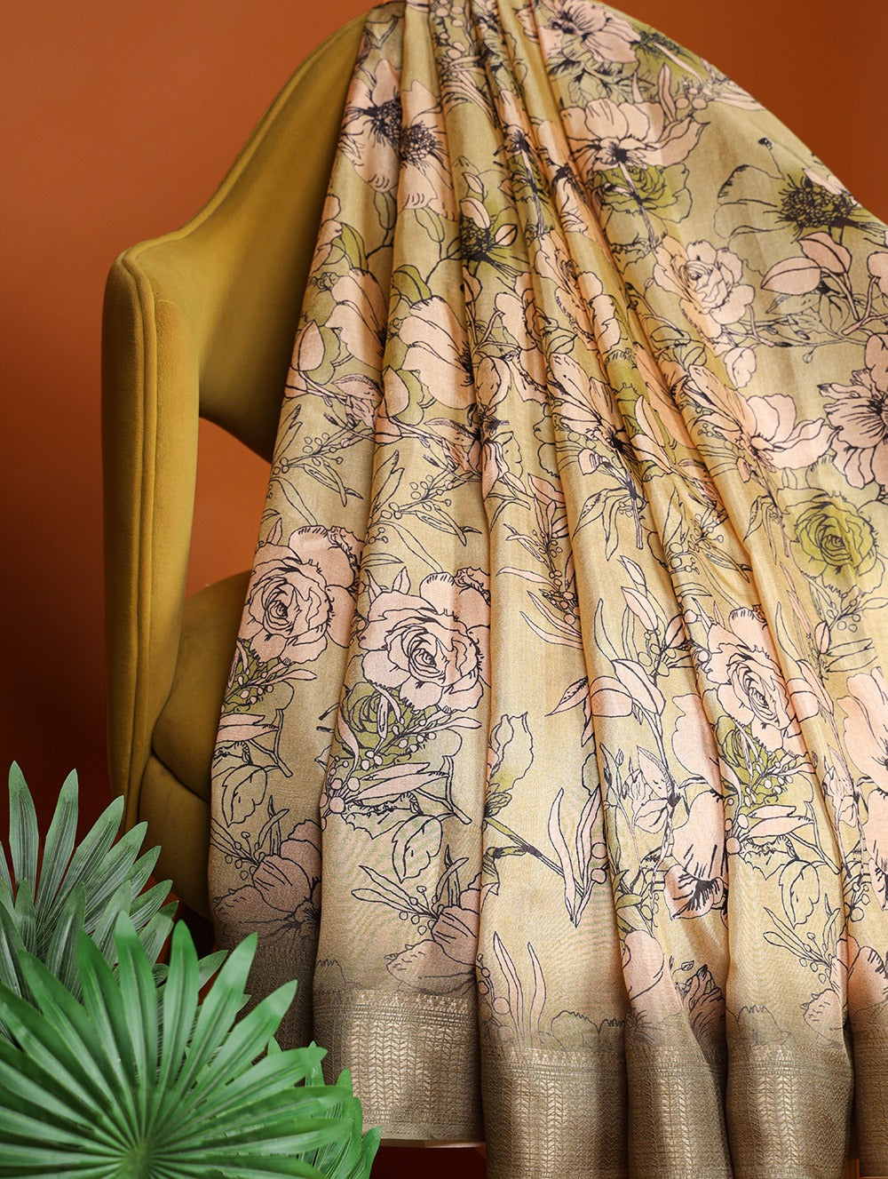 Mesmerizing Mehendi Green Dola Silk Saree with Zari Border