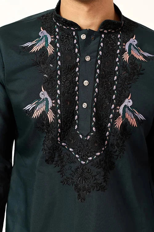 The Ultimate Designer Green Kurta with Dupatta for Mens Wear