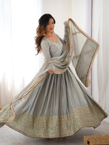 Saanjh Gown And Dupatta Set