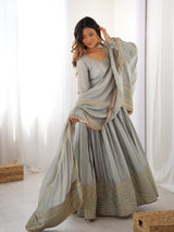 Saanjh Gown And Dupatta Set