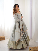 Saanjh Gown And Dupatta Set