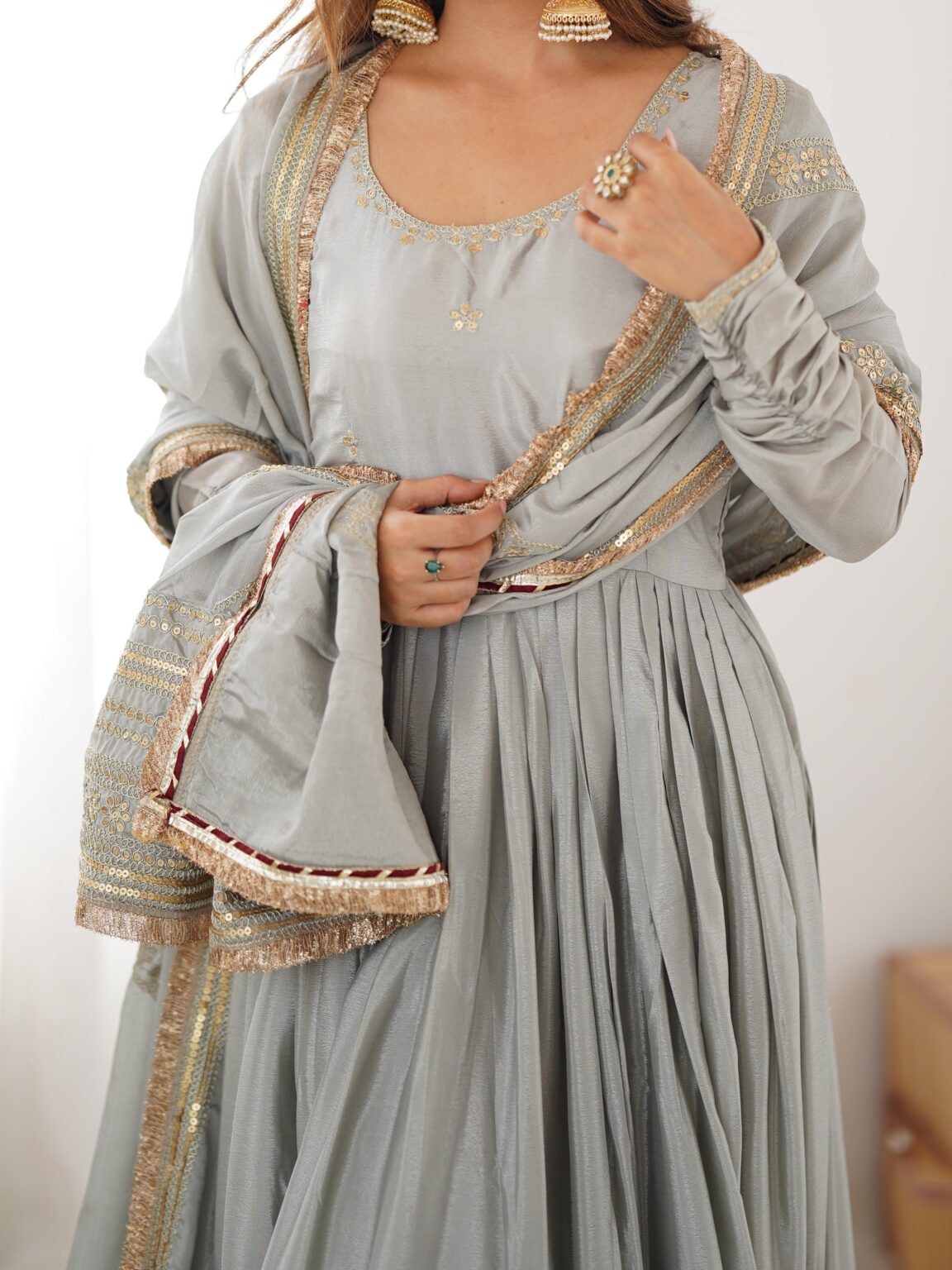 Saanjh Gown And Dupatta Set