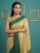 Green Handloom Soft Silk Saree with Zari Weaving, Contrast Muniya Border  Traditional Pallu – Rich Look Silk Saree with Blouse Piece