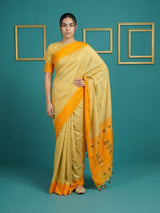Orange Handloom Soft Silk Saree with Zari Weaving, Contrast Muniya Border  Traditional Pallu – Rich Look Silk Saree with Blouse Piece