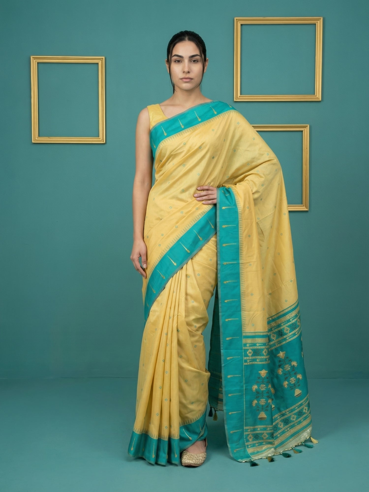 Rama Handloom Soft Silk Saree with Zari Weaving, Contrast Muniya Border  Traditional Pallu – Rich Look Silk Saree with Blouse Piece
