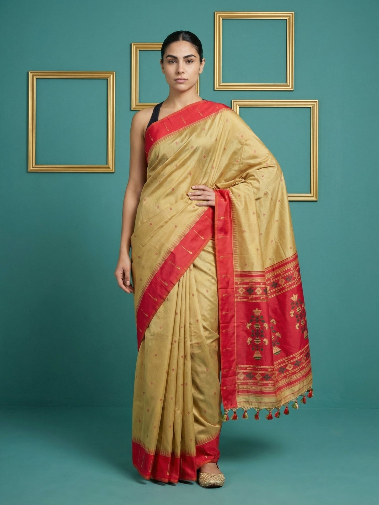 Red Handloom Soft Silk Saree with Zari Weaving, Contrast Muniya Border  Traditional Pallu – Rich Look Silk Saree with Blouse Piece
