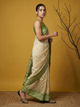 Handloom Soft Silk Saree with Zari Woven Motifs Contrast Traditional Border and Rich Pallu