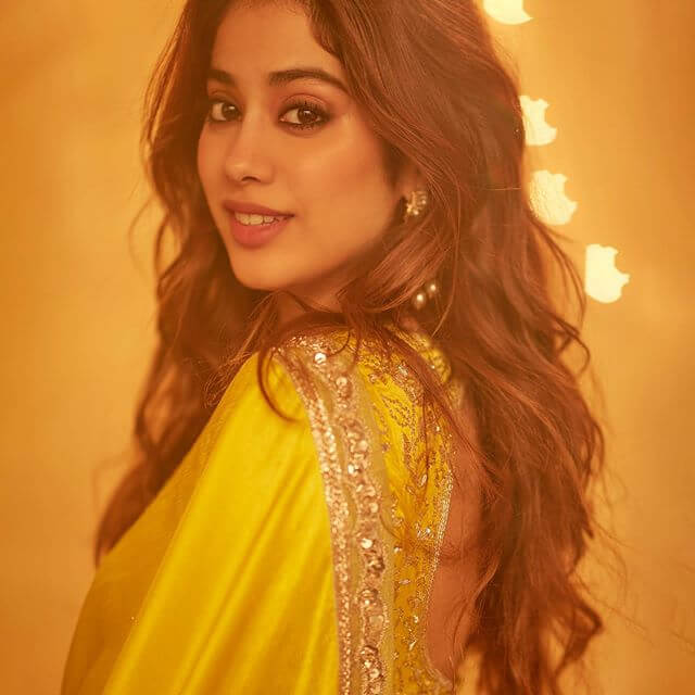 Hot Yellow Embroidered Saree With Sequins Work