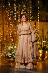Embroidered Flower Anarkali Suit